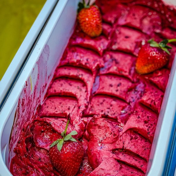 Wild berry gelato made with Rubicone ingredients